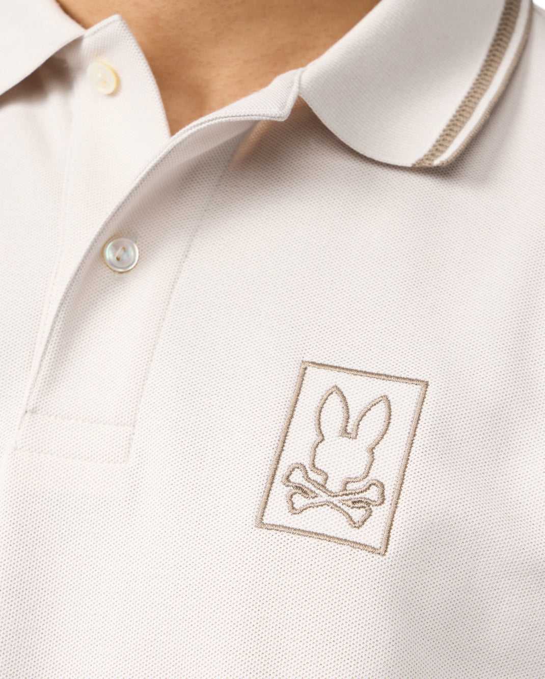 Polos Psycho Bunny Arcadia Pique Polo Shirt Beige Homme | LWL-49722123